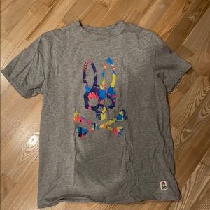 Grey Paint Splatter Psycho Bunny shirt